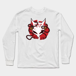 Japanese kitsune mask Long Sleeve T-Shirt